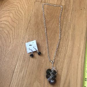 Matching necklace and earrings (handmade)